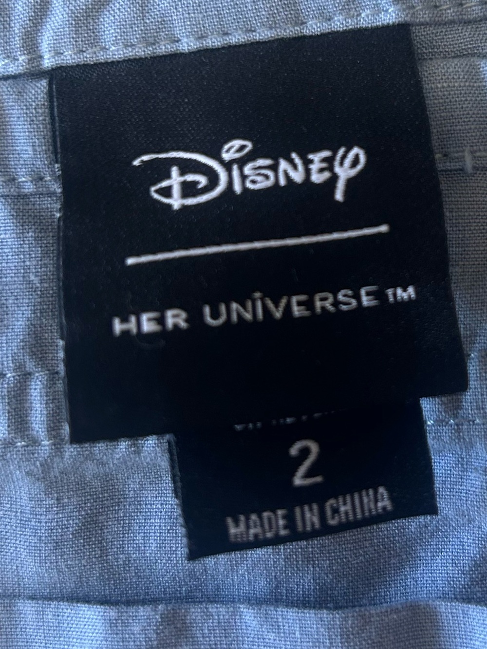 Disney Light Blue Patch Detail Short all Size 2 - Picture 4 of 10